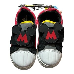 Mickey Mouse Toddler Boys Sneaker Shoes Size 8 - Hook & Loop Closure